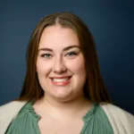 Professional headshot of Taylor Oldham, voice and piano instructor at Lott Music Studio.